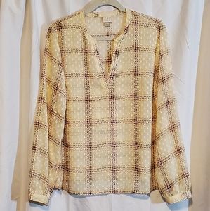 Breezy Sheer Windowpane Top